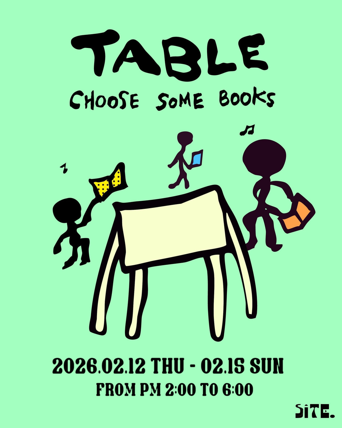 ( POP-UP ) TABLE : CHOOSE SOME BOOKS