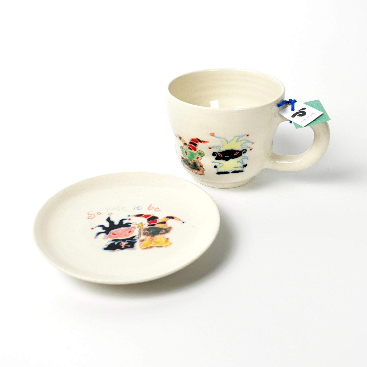 Gothic clown Nomi mug & saucer